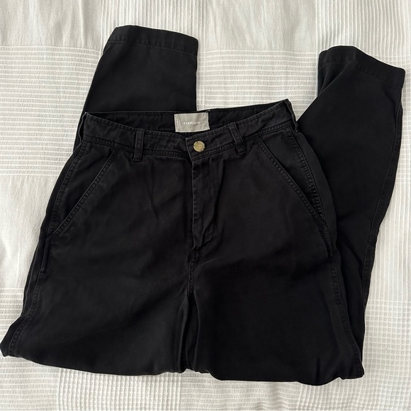 Everlane Tencel Relaxed Chino Pants in Black - Picture 2 of 6